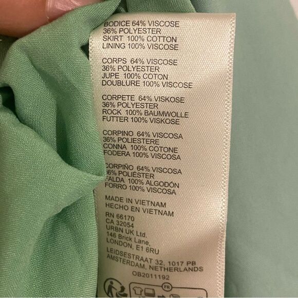 NWOT Free People Drops Of Venus Mint Green Sleeveless Midi Dress Sz XS oversized - Picture 15 of 16